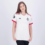 Camisa do Flamengo II 2024 Patch Libertadores adidas - Feminina BRANCO