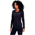 Camiseta Mizuno Manga Longa Energy - Feminina PRETO/BRANCO