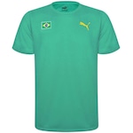 Camiseta Puma Brasil Training Ss Tee - Masculina VERDE/AMARELO