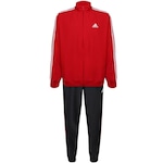 Agasalho adidas M 3S Wv Tt Ts - Masculino Vermelho/Preto