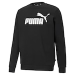 Blusão de Moletom Puma Careca Ess Big Logo Crew - Masculino PRETO