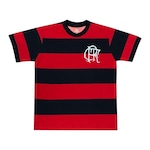 Camiseta do Flamengo 1973 Liga Retro - Infantil PRETO/VERMELHO