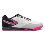 Chuteira Futsal Topper Dominator Club V - Adulto BRANCO/ROSA