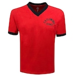 Camisa do Flamengo 1970''''S Liga Retro comissão Técnica - Masculina VERMELHO