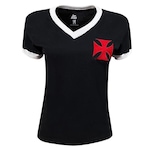 Camisa do Vasco da Gama 1934 Liga Retrô - Feminina PRETO