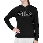 Blusão de Moletom Fila com Capuz Outline Basic - Feminino PRETO