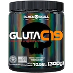 Gluta C19 - Glutamina com  Vitaminas e Minerais - 300G - Black Skull LARANJA