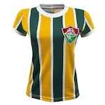 Camiseta do Fluminense Brasil Liga Retro - Feminina Amarelo/Verde