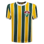 Camiseta do Fluminense Brasil Liga Retro - Masculina Amarelo/Verde