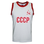 Camisa do Cccp Liga Retro Basquete 1980 - Masculina BRANCO