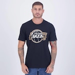 Camiseta New Era Nba Los Angeles Lakers Core Logo - Masculina PRETO