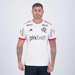 Camisa do Flamengo II 2024 Patch Libertadores adidas - Masculina BRANCO