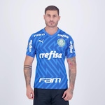 Camisa de Goleiro do Palmeiras I 2024 Patch Libertadores Puma - Masculina AZUL