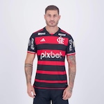 Camisa do Flamengo I 2024 Patch Libertadores adidas - Masculina PRETO