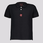 Camisa Polo do Flamengo Braziline Flight - Infantil PRETO