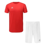 Kit Topper Camiseta + Calção Classic New - Masculino VERMELHO/BRANCO