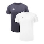 Camiseta Topper Classic New - 2 Unidades - Masculina BRANCO/CINZA