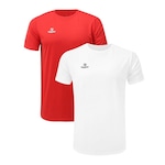 Camiseta Topper Classic New - 2 Unidades - Masculina BRANCO/VERMELHO