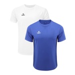 Kit de Camisetas Topper Classic New - Masculino - 2 unidades AZUL/BRANCO