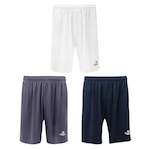 Kit de Calções Topper Classic New - Masculino - 3 unidades BRANCO/CINZA