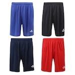 Kit de Calções Topper Classic New - Masculino - 4 unidades AZUL ESC/VERMELHO