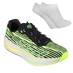 Kit Tênis Skechers Go Run Razor 4 - Masculino + Par de Meia VERDE/PRETO