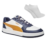 Kit Tênis Puma Caven 2.0 - Masculino + Par de Meia AZUL ESC/BRANCO