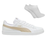 Kit Tênis Puma Up - Adulto + Par De Meia Branco/Bege