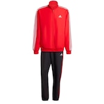 Agasalho sem Capuz adidas 3 Stripes Masculino VERMELHO