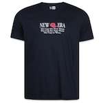 Camiseta New Era Regular Logo History - Masculina PRETO