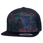 Boné Aba Reta Mcd Especial Golden Core Floral - Strapback - Adulto PRETO