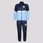 Conjunto de Agasalho do Manchester City Spr Trilobal - Infantil AZUL ESCURO