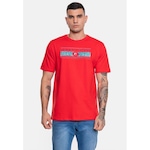 Camiseta Fatal Estampada Metalizada - Masculina VERMELHO