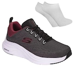 Kit Tênis Skechers Vapor Foam - Masculino + Par De Meia PRETO/VERMELHO