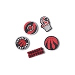 Kit Jibbitz Crocs NBA Toronto Raptors Pack com 5 Peças BRANCO