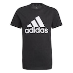 Camiseta adidas Essentials - Infantil PRETO/BRANCO