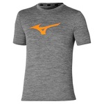 Camiseta Mizuno Core Rb - Masculina CINZA/LARANJA