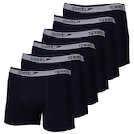 Kit de Cuecas Boxer Cotton Speedo com 6 Unidades - Adulto PRETO