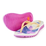 Chinelo Kenner Ibiza Palm Estampada - Feminino BRANCO/ROSA