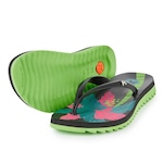 Chinelo Kenner Ibiza Palm Estampada - Feminino PRETO/VERDE