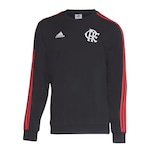 Blusão de Moletom sem Capuz do Flamengo Crf Dna Swt adidas - Masculino PRETO