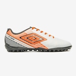 Chuteira Society Umbro Fire - Adulto BRANCO/LARANJA