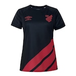 Camisa do Atlético Paranaense Iii Umbro 2023 - Feminina PRETO/VERMELHO