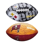 Kit Bola de Futebol Americano Wilson Nfl Team Logo Jr - 2 Unidade Amarelo/Laranja