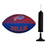 Kit Bola de Futebol Americano Wilson Nfl Buffalo Bills + Bomba de Ar Vermelho/Preto