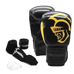 Kit de Boxe Muay Thai Pretorian Elite Training PRETO/AMARELO