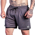 Bermuda Dagg Esportiva 2 Em 1 Shorts com Segunda Pele - Masculina CINZA