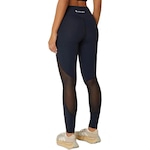 Calça Legging Alto Giro Sobreposição Tule - Feminina PRETO