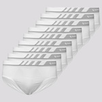 Kit Cueca Slip Lupo Microfibra sem Costura - 9 Unidades - Masculino BRANCO