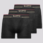 Kit Cueca Boxer Lupo Microfibra sem Costura II - 3 Unidades - Masculino PRETO